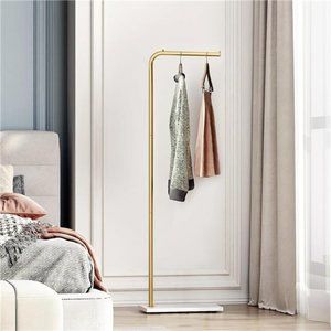 Metal Gold Coat Racks, Standing Coat Rack with Crossbar and 3 Hooks.(59inch)